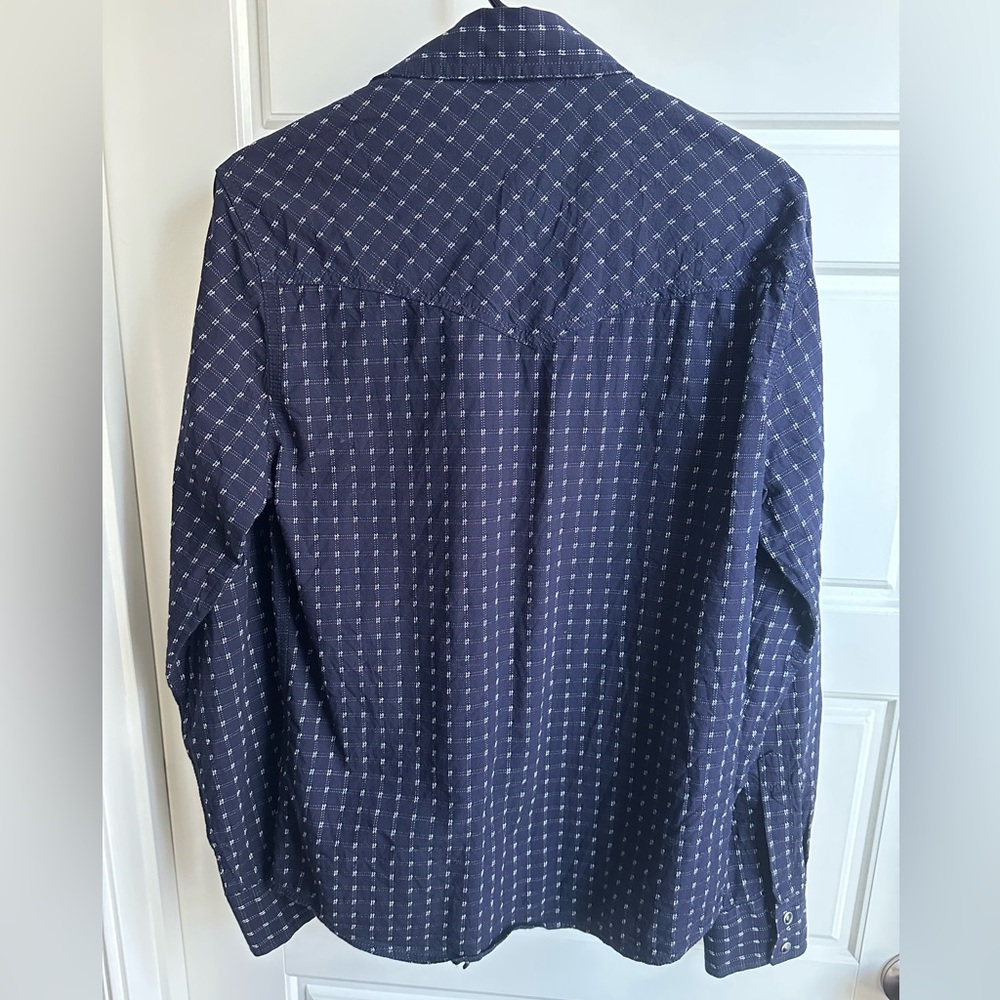 NWOT Men’s Wrangler Retro Premium Long Sleeve Pearl Snap Shirt - Picture 4 of 5